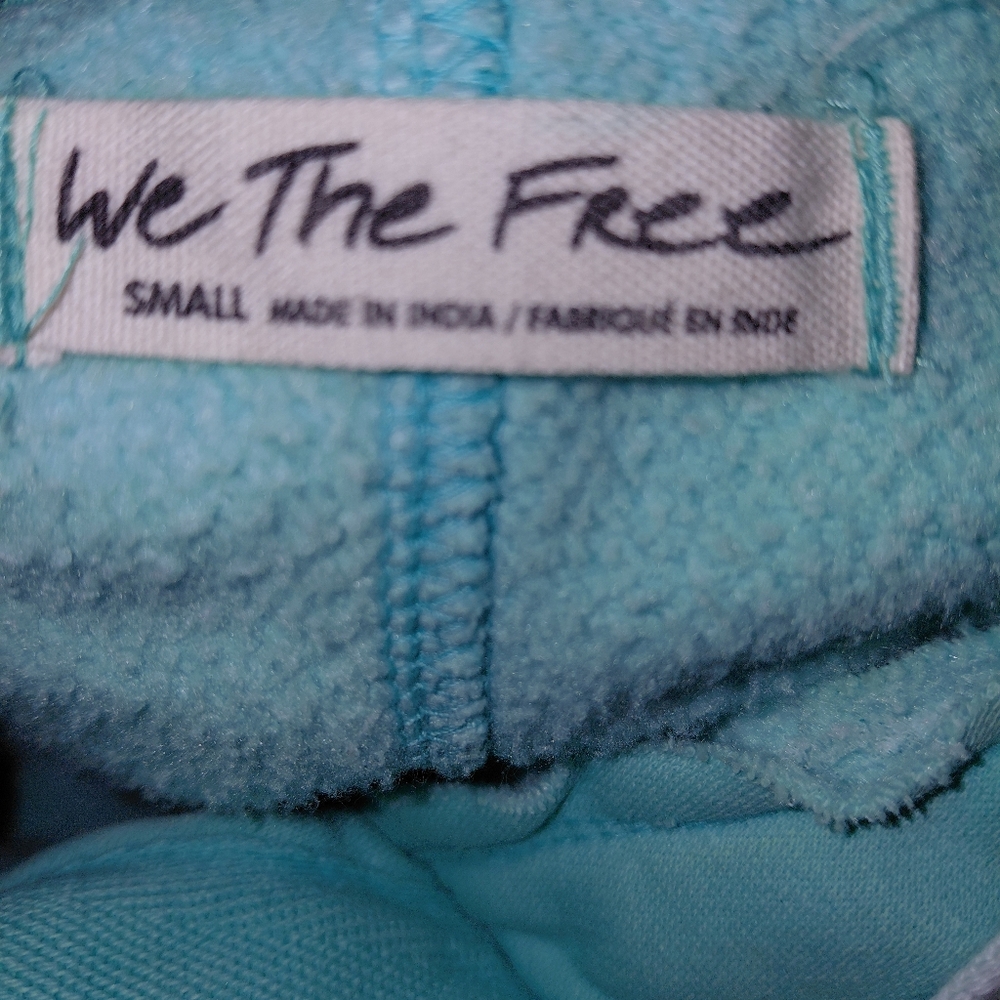 We The Free Seafoam Green Dip-Dye Distressed Hoodie - Size Small - EUC - Picture 9 of 15